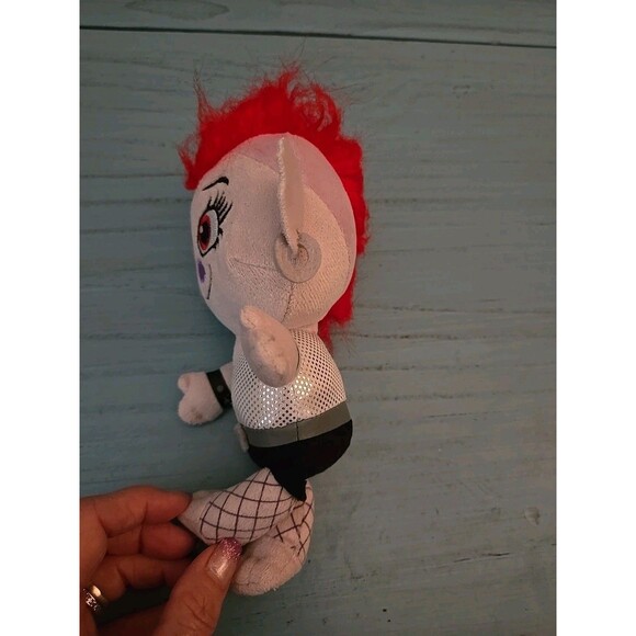 Trolls World Tour 8 Inch Small Plush Barb Doll With Pink Mohawk Style Hair Toy - Picture 4 of 7